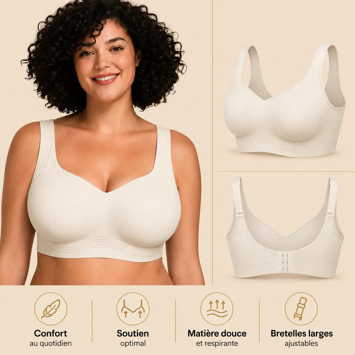 Soutien-gorge sans armatures Amyral – Maintien & Confort
