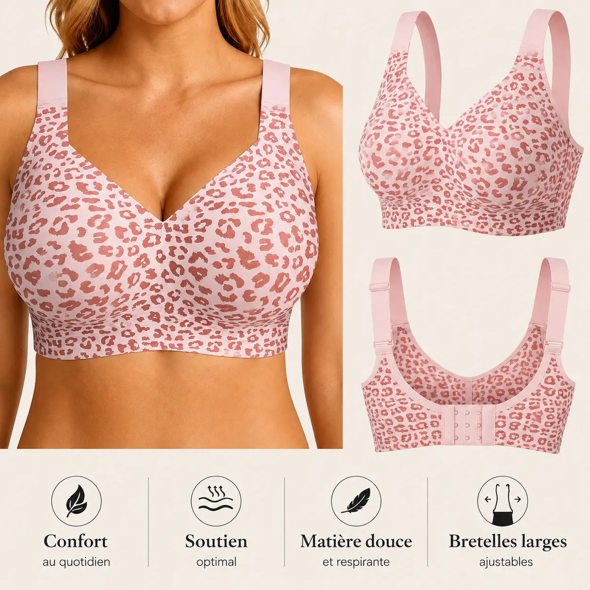 Amyral – Soutien-gorge sans armatures, maintien & confort