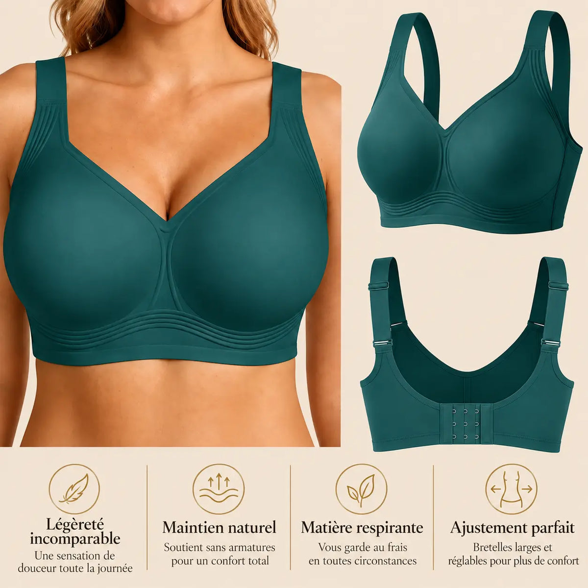 Soutien-gorge sans armatures Amyral – Maintien & Confort