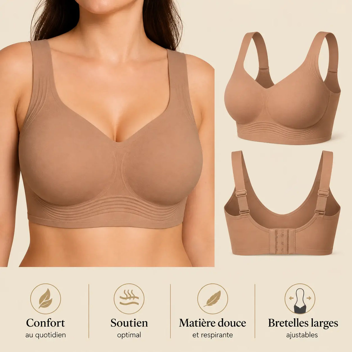 Soutien-gorge sans armatures Amyral – Maintien & Confort