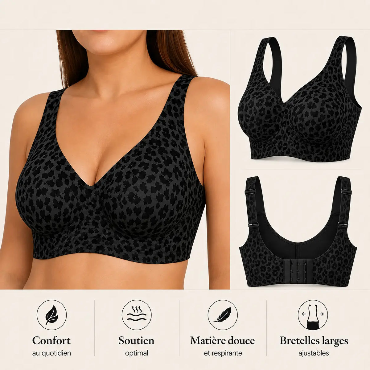 Amyral – Soutien-gorge sans armatures, maintien & confort